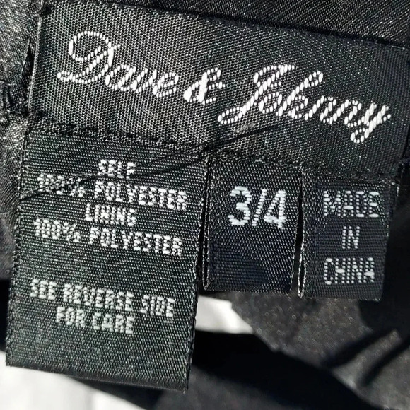 Dave & Johnny Black Dress with Integrated Shawl Formal Occasion Wear Size 3/4 - Picture 16 of 16